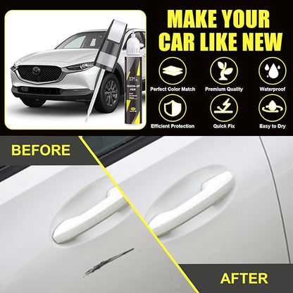 XNA Soul Red Metallic Tricoat(41V) for Mazda Touch Up Paint, Car Scratch Remover for Nicks and Chips Repair, 2-In-1 Quick & Easy Fix Car Scratch Repair Kit with Exact Color-Matched
