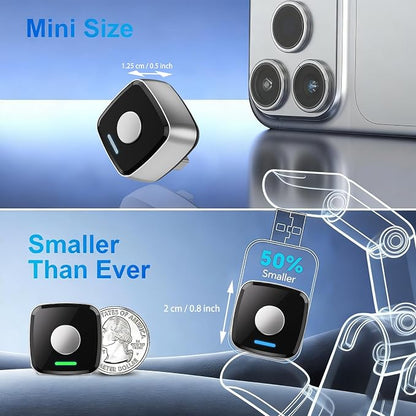 Mini Wireless CarPlay Adapter for iPhone & Android Auto 2026 Upgrade 2-in-1, Wired to Wireless Carplay, One-Touch Switch, Fast & Stable Connection, Plug & Play, for iOS 10+ & Android 11+, Cars 2016+
