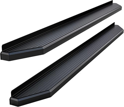 APS 6-inch (Black Stainless Steel Flat Style) Running Boards Nerf Bars Side Steps Compatible with Ford F150 2015-2026 Regular Cab & F-250 F-350 Super Duty 2017-2026