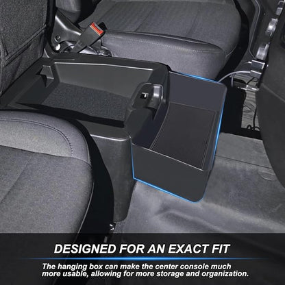 JKCOVER Center Console Hanging Organizer Box Compatible with 2019-2026 Chevy Silverado/GMC Sierra 1500 and 2020-2026 Chevrolet Silverado/Sierra 2500HD 3500HD Accessories(Split-Bench Folding Seat Only)