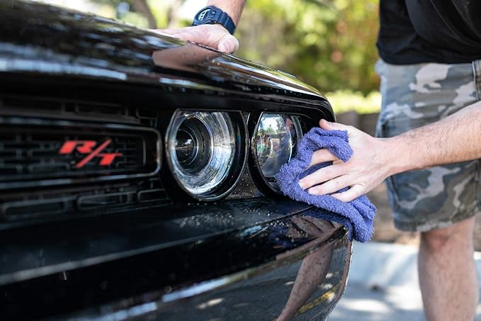 The Rag Company - Eagle Edgeless 500 (3-Pack) Professional Korean 70/30 Blend Super Plush Microfiber Detailing Towels, 500GSM, 16in x 24in, Ice Grey