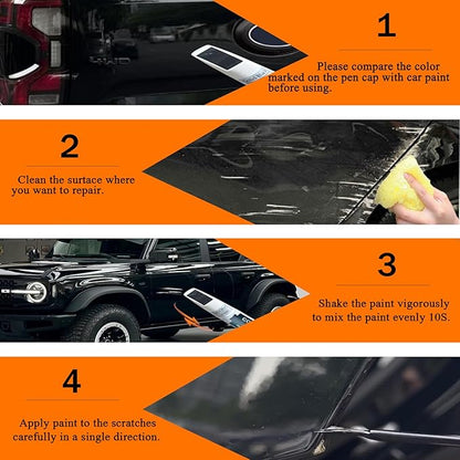 D4 Rapid Red Metallic Tinted Clearcoat Touch Up Paint for Ford, Car Paint Pen Scratch Repair Two-In-One Touch Up Paint, Premium Car Scratch Remover for Deep Scratches