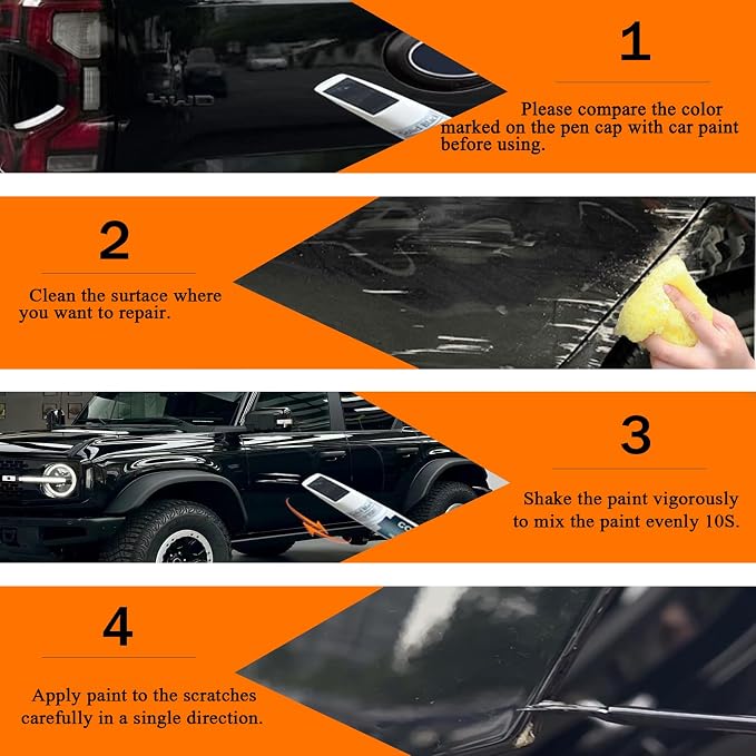 HX Antimatter Blue Metallic Touch Up Paint for Ford, Car Paint Pen Scratch Repair Two-In-One Touch Up Paint, Premium Car Scratch Remover for Deep Scratches