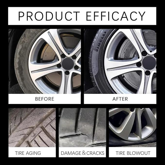 Tire Shine Cream Car Tire Ceramic Coating, Delivers Deep Black Gloss Finish Wheel Cleaning Wax with UV Protection & Dust Resistance, Long-Lasting Nourishing Tyre Care Cream for Auto Maintenance