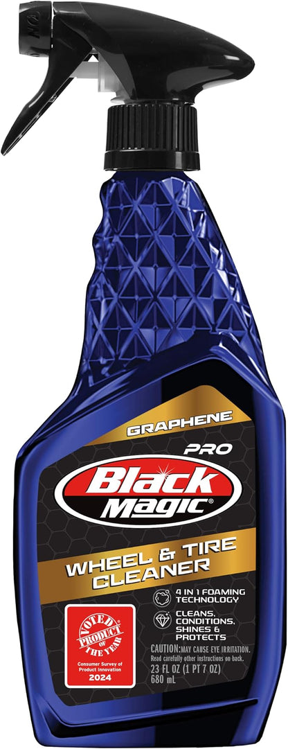 Black Magic 120204 Intense Graphene Wheel & Tire Cleaner, 23oz. - Powerful Multi-Purpose Formula to Melt Away Dirt and Grime For a Renewed Finish and Protection for Weeks