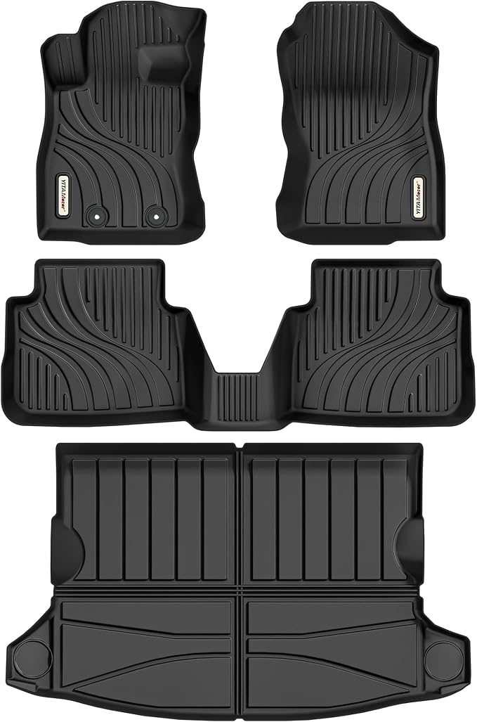 YITAMOTOR Floor Mats & Cargo Mat Fits for Subaru Crosstrek & Impreza 2026 2025 2024 (Non Crosstrek Hybrid), All Weather Protection TPE Waterproof Non-Slip Floor Liners 1st & 2nd Row Set Accessories