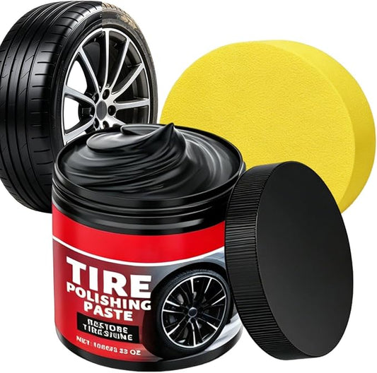 Tire Coating Paste, with Long Lasting UV Protection, 100 G, Tire Restorer, Shine Enhancer, Protective Formula, for Vehicle Truck Outdoor Detailing