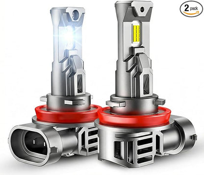 SEALIGHT H11 ledlights for car, Headlight Bulbs 40000 Lumens, High Performance Halogen Replacement, High Beam Low Beam Fog Light Bulbs, 2 Pack