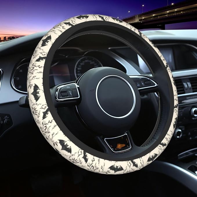 Halloween Steering Wheel Covers Non Slip Neoprene Universal 15 Inch Steering Wheel Protector Car Cover for Men Women