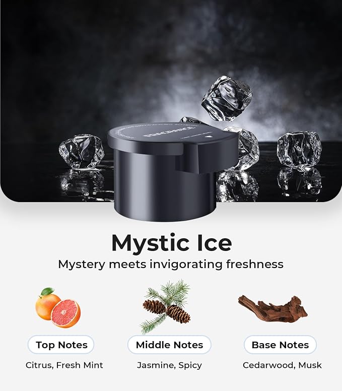 Hitolza Car Air Freshener Refill - Pack of 2, Can be Used for 4~6 Months - Made with Natural Plant Extracts - Mystic Ice