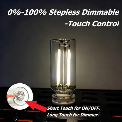 Dimmable USB Touch Control Led Lights, Glass Car Lights Interior, White Interior Car Lamp, Retro Led Night Light Ambient Lighting, USB Mood Lamp for Bedroom Hallway