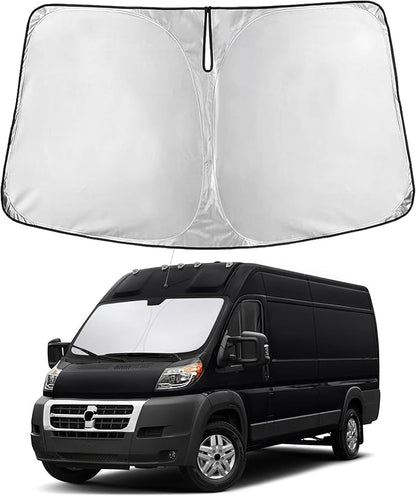 EcoNour Windshield Sunshade Compatible for Dodge RAM Promaster 2014-2024 2025 2026, Sun Visor for Front Windshield & Window Sun Shade Cover, UV Heat Blocker & Protector, Car Accessories
