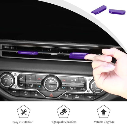 JWWY for Jeep JL Vent Air Outlet Adjustment Cover Trim Fit for 2024-2025 Jeep Wrangler JL JLU Gladiator JT 4xe Interior Accessories 2pcs Purple