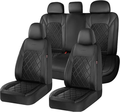 Coverado Car Seat Covers, Seat Covers Full Set, 5 Seats Automotive Seat Cover, Mesh Breathable Seat Protectors, Universal Fit for Most Cars
