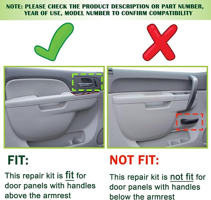 926-740 Door Armrest Repair Front Left Side Door Panel Handle Gray Compatible with 2010-2014 Chevrolet Chevy Silverado Suburban Avalanche Tahoe,GMC Sierra Yukon Replaces 84127281