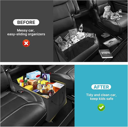 Mixsuper Liner Car Seat Organizer Ford Explorer with Cup Holders Ford Explorer Console Organizer 2020-2025 2026 Explorer Accessories Organizer for Explorer Seat Aisle Storage Box for Kids Travel