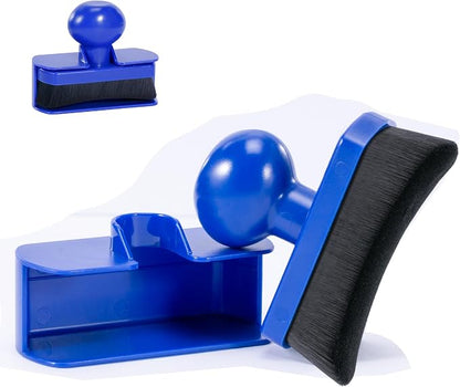 BABYSHEEP Large Car Tire Shine Applicator,Vegan Tire Shine Applicator with Curved Brush Head- Automotive Tire Dressing Applicator Brush with Storage Stand for Tire Detailing, 3.6 Inch Length (Blue)