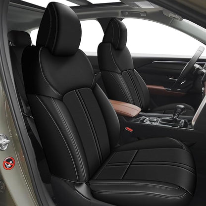 TTX LIGHTING Custom Fit Seat Covers for Mazda CX50 2023 2024 2025 2026, Full Set Faux Leather Black(CX-50 Seat Cover 2023-2026, Black)