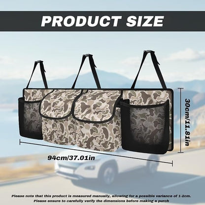 Brown Camo Trunk Storage Organizer Foldable Vehicle Interior Cargo Organizer Accessories 37" x 11.8" Large Capacity Car Organizers and Storage for Cars SUV Sedans