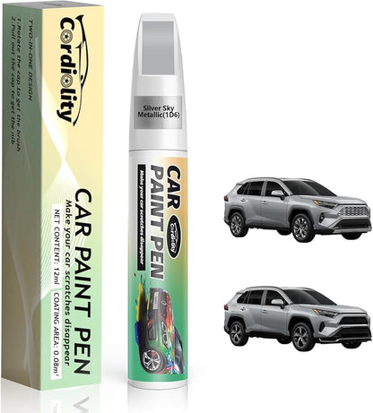 Silver Sky Metallic(1D6) Touch Up Paint Pen for Toyota,Car Paint Scratch Repair Pen Quick and Easy Fix Auto Paint Scratch