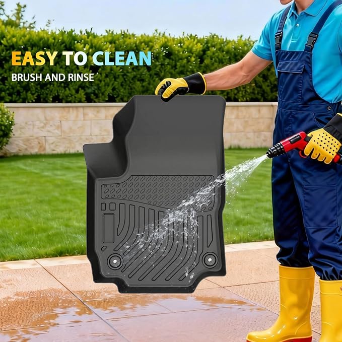 Floor Mats & Cargo Liner for Chevy Equinox 2024 2023 2022 2021 2020 2019 2018, for GMC Terrain Floor Mats 2018-2024, All Weather TPE Floor Liners Custom Fit Equinox Heavy Duty Mats Accessories Black