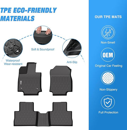 Nilight TPE Floor Mats for Toyota RAV4 2019 2020 2021 2022 2023 2024 2025 2026 All Weather Custom Fit Heavy Duty Floor Liners