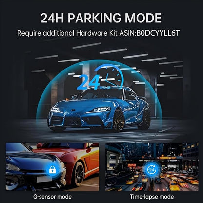 Mirror Dual Dash Camera for Car, Dashcam 4K Front 2.5K IMX335 Rear View/ADAS BSD LCA Wi-Fi&APP WDR Night Vision G-Sensor Loop Recording Parking Monitor 64GB Card
