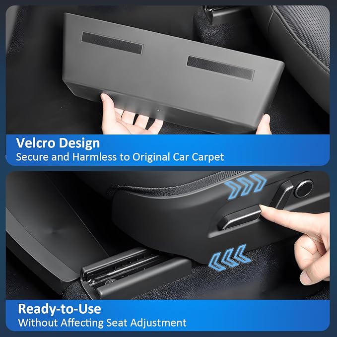 GEEDAR Under Seat Storage Box Organizer for Tesla Model Y 2025 Juniper (2PCs) - Front Section, New Model Y 2025 Hidden Storage Box, Underseat Organizer Fit Tesla Model Y 2025 Accessories