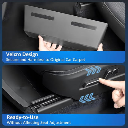GEEDAR Under Seat Storage Box Organizer for Tesla Model Y 2025 Juniper (2PCs) - Front Section, New Model Y 2025 Hidden Storage Box, Underseat Organizer Fit Tesla Model Y 2025 Accessories