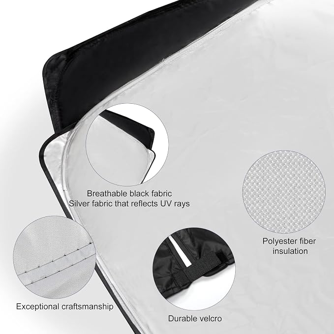 Custom Fit Windshield Sunshade for 4Runner 2010-2025 | 5th Gen SUV Sun Shield | Max UV Blocking & Heat Reduction | Foldable Sunshade for SR5, Trail, Limited Trims | Easy to Install