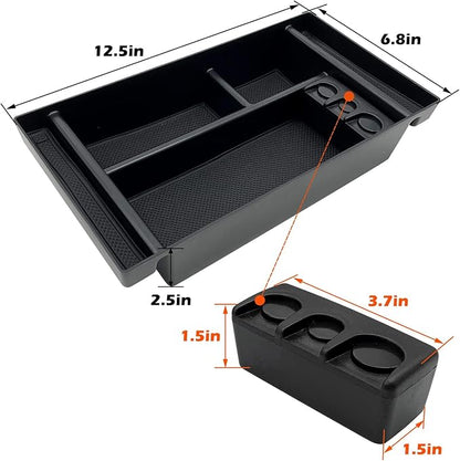 Center Console Organizer Tray fits for 2019-2022 GMC Sierra/Chevy Silverado 1500 Accessories, 2020-2021 2022 2023 Silverado/Sierra 2500 HD/3500 HD