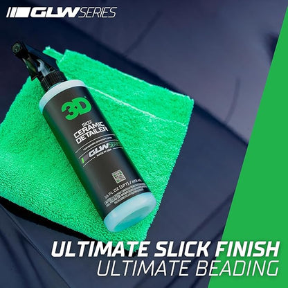3D SiO2 Ceramic Detailer 1 Gallon – Quick Detailer with Advanced SiO2 Polymers – Hydrophobic Protection, UV Defense, High Gloss Finish, Ceramic Coating Booster – Professional Car Care – Made in USA