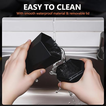 Car Trash Can with Lid - 2-Pack, Interior Accessories for Vehicles, Leakproof Garbage Can with 30 Detachable Trash Bags, Multipurpose Organizers and Storage Solutions for Home and Office
