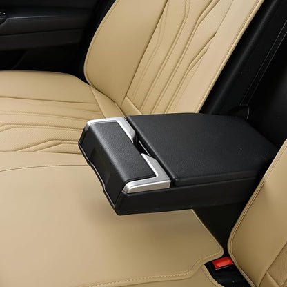 FLORICH Rear Seat Covers Leather Car Seat Covers Waterproof Back Seat Cover Automotive Seat Covers Universal Seat Cushion Protector for Most Cars Trucks SUV-Beige