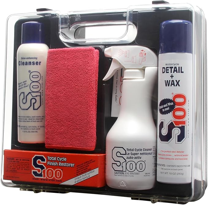 S100 12000C-03 Motorcycle Detailing Kit - 37.66 oz., 3-Pack