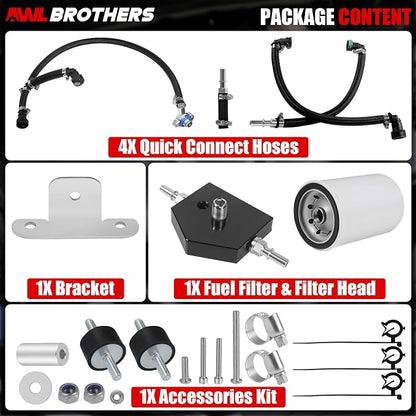 Fuel Pump Protection Kit for 2011-2022 Ford F250 F350 F450 F550 Super Duty 6.7L Diesel, Upgraded Braided Line, Replaces 7031190