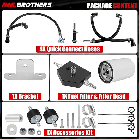 Fuel Pump Protection Kit for 2011-2022 Ford F250 F350 F450 F550 Super Duty 6.7L Diesel, Upgraded Braided Line, Replaces 7031190