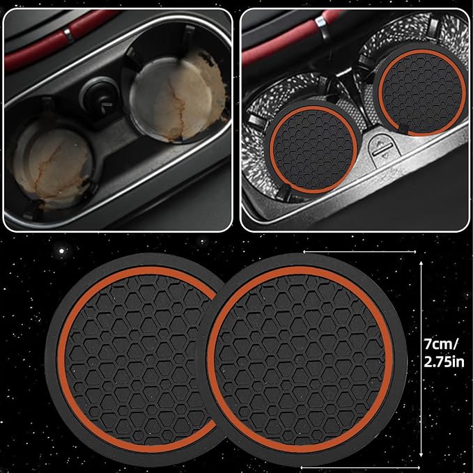 NBTEPEM 10 Pcs Car Floor Mats Full Set & Sport Leather Steering Wheel Cover 14.5-15 inch, Center Console Cover, Seat Belt Cushion, Cup Holder Coaster, Universal Automobile Interior Sets (Brown)