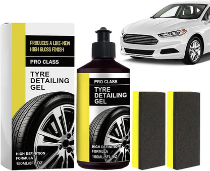 Tire Shine Gel – High Gloss Rubber Restorer, Professional Automotive Wheel Care Coating | Long Lasting Refresh Formula for Car Truck Motorcycle Detailing