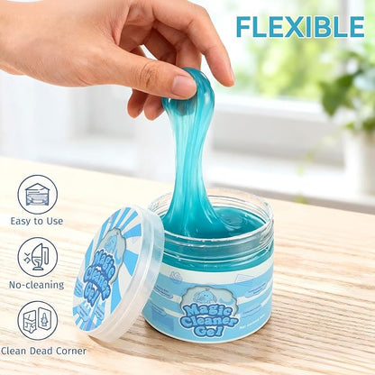 Gytera 2PCS Car Cleaning Gel Car Clean Putty Car Accessories, Universal Car Interior Cleaner Slime, Cleaning Kit Supplies, Auto Detailing Tools Car Accessories, Dust Remover Gifts for Men Women