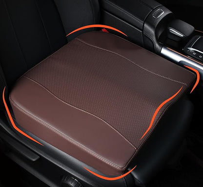 Lofty Aim Car Seat Cushion, Comfort Memory Foam Car Cushions for Driving - Sciatica & Lower Back Pain Relief, Driver Seat Pillow for Auto, Office Chair, Wheelchair - Classic Brown