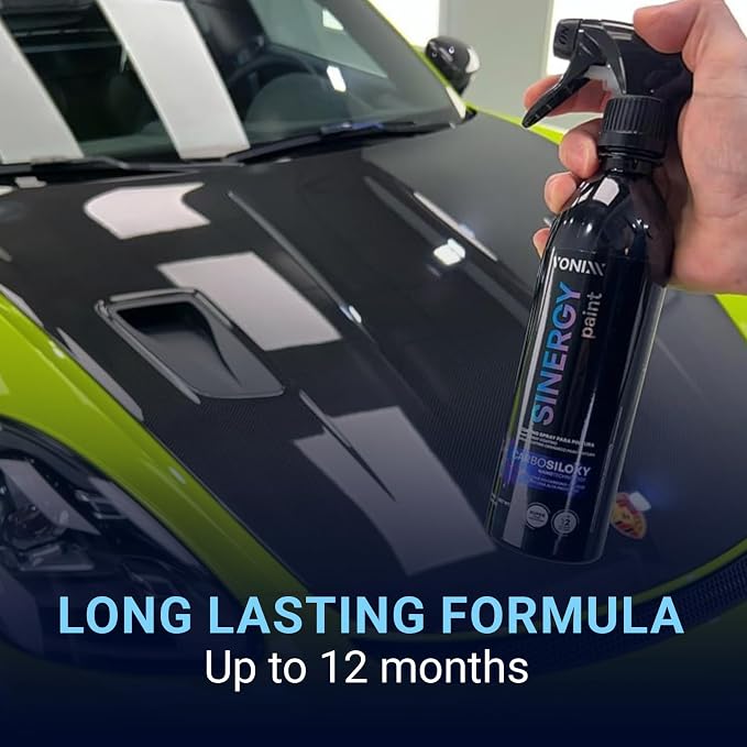 Vonixx Sinergy Paint Spray Coating | CARBOSILOXY Nanotechnology | 12 Months Protection | Revolutionary Car Detailing Spray Coating | Hydrophobic Finish | Versatile Application | 16.9 fl oz (500 ml)