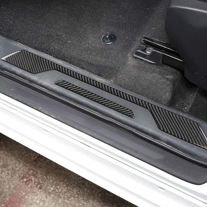 NVCNX Real Premium Carbon Fiber for Toyota Tundra 2022-2026 2023 2024 2025 Door Sill Scuff Plate Door Entry Guard Protector Cover Interior Trim Accessories Overlay Sticker 8PCs not for Extended Cab
