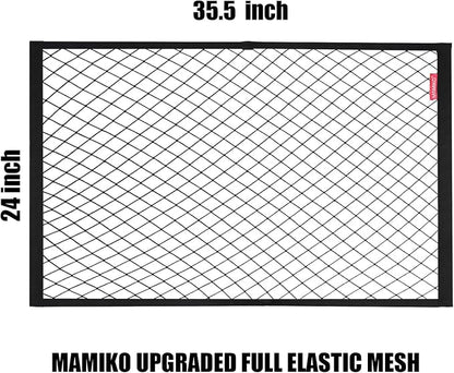 MAMIKO Cargo Net for Utility Folding Wagon, Garden Cart, Folding Trolley Cart, Beach Cart, Made of Heavy-Duty Elastic Nylon net 24"X35.5"to 47"×71"