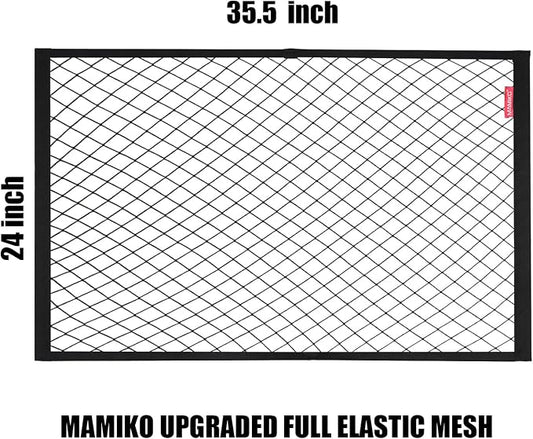 MAMIKO Cargo Net for Utility Folding Wagon, Garden Cart, Folding Trolley Cart, Beach Cart, Made of Heavy-Duty Elastic Nylon net 24"X35.5"to 47"×71"