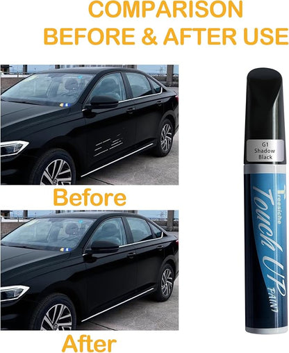 G1 Shadow Black Touch Up Paint for Ford Exact Match, Car PaintPen Scratch Repair 2 in 1 Touch Up Paint, Car Scratch Remover for Deep Scratches Exact Match Rapid Drying of Paint Coating