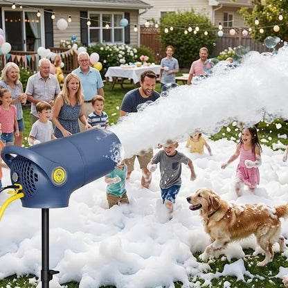 Party Foam Cannon, Foam Machine for Party, 3 Modes Detachable Front Barrel Adjustable Wind Speed, Foam Making Machine for Garden Backyard Pool Indoor