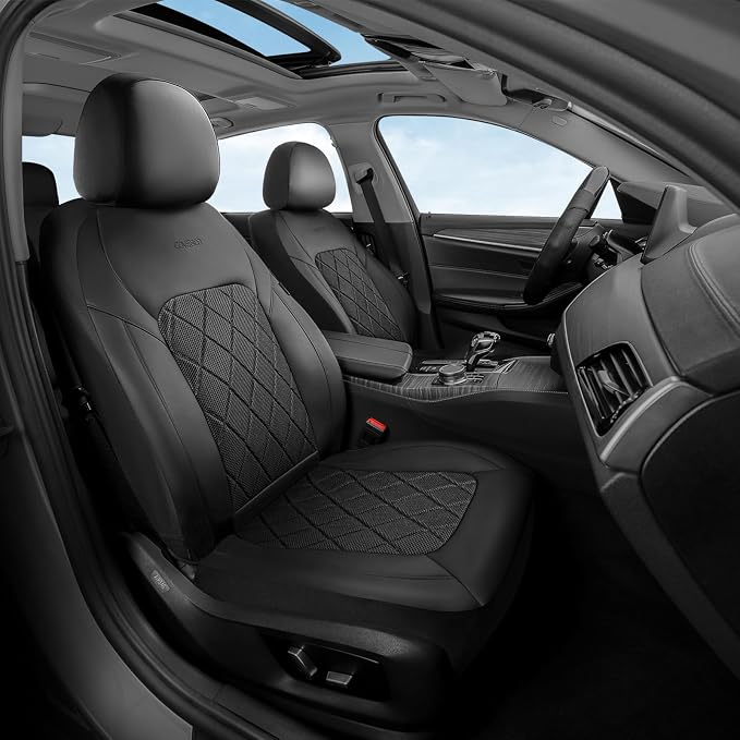 Coverado Car Seat Covers, Seat Covers Full Set, 5 Seats Automotive Seat Cover, Mesh Breathable Seat Protectors, Universal Fit for Most Cars