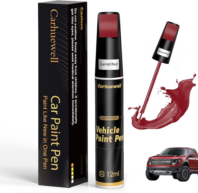 Red Touch Up Paint for Cars, Car Scratch Repair Pen, Car Paint Touch Up Pen Auto Scratches Remover Easy to Use and Quick Fix(Garnet Red)