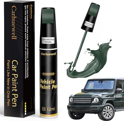 Green Touch Up Paint for Cars, Car Scratch Repair Pen, Car Paint Touch Up Pen Auto Scratches Remover Easy to Use and Quick Fix(Emerald Glow Metallic)